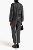 Sequin-embellished tweed cardigan