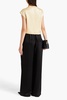 Satin-twill wide-leg pants