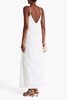 Embroidered ramie maxi dress