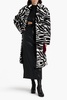 Zebra-print faux fur coat