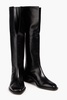 Leather knee boots