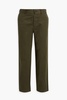 Cotton-blend gabardine tapered pants