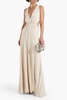 Megan cutout ruched jersey maxi dress