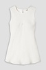 Cutout linen tank