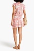 Jess ruffled paisley-print voile mini dress