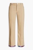 Stretch-cotton twill kick-flare pants