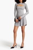 Sully cutout metallic ribbed-knit mini dress