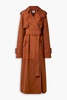 Rennie belted suede trench coat