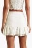 Lucrecia ruffled lace-up broderie anglaise cotton-blend mini skirt