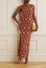 Braided History cutout pom pom-embellished embroidered woven maxi dress