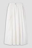 Tulay pleated embroidered cotton-voile midi skirt