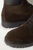 The Husky leather-trimmed suede ankle boots