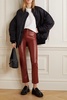 Sonya faux leather straight-leg pants