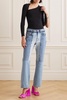 Victoria patchwork mid-rise jeans