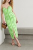 Didi strapless gingham hemp midi dress