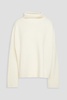 Ribbed wool-blend turtleneck sweater