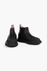 Rubber-trimmed leather Chelsea boots