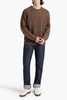 Fisherman Donegal cable-knit merino wool-blend sweater