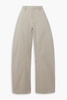 Arch cotton-blend canvas wide-leg pants