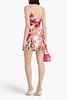 Zarima floral-print devoré-chiffon silk-blend mini slip dress