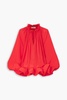 Ruffled voile blouse