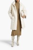 Reversible shearling hooded coat