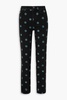 Earth embroidered high-rise straight-leg jeans