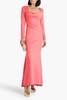 Draped scuba gown