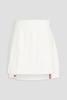 Pleated linen mini skirt