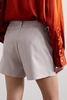 Faux stretch-leather shorts