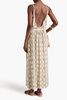 Melissa snake-print voile maxi dress