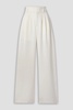 Tyr pleated grain de poudre wide-leg pants