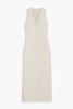 Striped linen and Lyocell-blend maxi dress