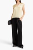 Satin-twill wide-leg pants