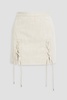 Possibility lace-up cotton-blend canvas mini skirt