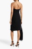 One-shoulder stretch-jersey dress