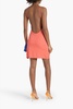 Open-back cutout stretch-jersey mini dress