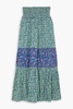 Romee tiered floral-print woven maxi skirt