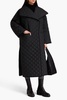 oversize quilted wrap coat