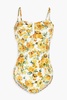 Pauline cutout floral-print swimsuit