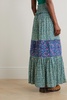 Romee tiered floral-print woven maxi skirt