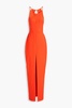 Cutout crepe maxi dress