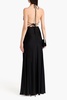 Satin-crepe maxi skirt