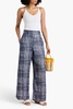 Tara printed silk-blend twill wide-leg pants