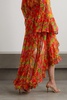 Del wrap-effect floral-print silk-chiffon midi skirt