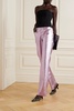 Jay metallic faux leather straight-leg pants