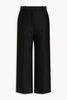 Cropped crepe straight-leg pants