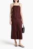 Vabea silk-twill midi dress