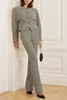 Sequined-embellished cotton-blend tweed straight-leg pants