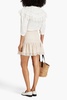 Ruffled broderie anglaise cotton mini skirt